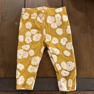 GAP Floral Yellow Kids Leggings - 6-12mo.